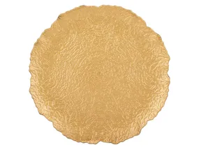 BRW Плацкартный коврик с листьями 33 см золото 091654 фото