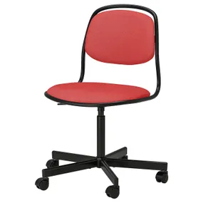 IKEA ÖRFJÄLL ОРФЬЄЛЛЬ, обертовий стілець, чорний/червоний 395.010.77 фото