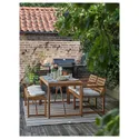 IKEA NÄMMARÖ НЕММАРЕ, стіл+2 стільці+лавка, вуличний, морилка світло-коричнева/Фрессон/Дувхольмен бежева 895.053.94 фото thumb №2