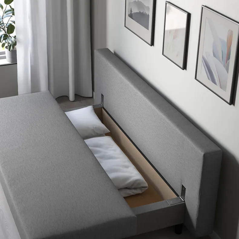 IKEA ÄLVDALEN ЕЛЬВДАЛЕН, 3-місний диван-ліжко, КНІСА сіро-бежевий 505.306.48 фото №5