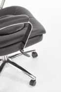 Кресло компьютерное офисное вращающееся HALMAR QUAD черный, экокожа перфорированная фото thumb №5