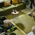 IKEA SKRIFTSPRÅK СКРІФТСПРОК, килим, короткий ворс, бежево-зелений / темно-синій, 200x300 см 305.449.05 фото thumb №5