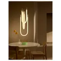 IKEA VARMBLIXT ВАРМБЛІКСТ, LED підвісний світильник, біле матове скло, 46 см 105.311.31 фото thumb №7