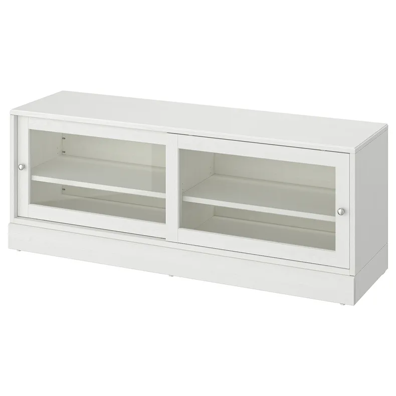 IKEA HAVSTA ХАВСТА, тумба під телевізор з цоколем, білий, 160x47x62 см 105.292.70 фото №1