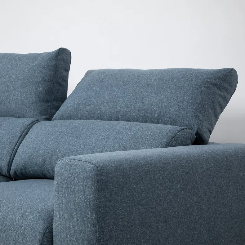 IKEA ESKILSTUNA ЭСКИЛЬСТУНА, 3-местный диван с козеткой, Окрашенный в синий цвет 995.201.91 фото №8