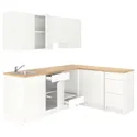 IKEA KNOXHULT КНОКСХУЛЬТ, угловая кухня, белый, 243x164x220 см 194.045.53 фото thumb №1