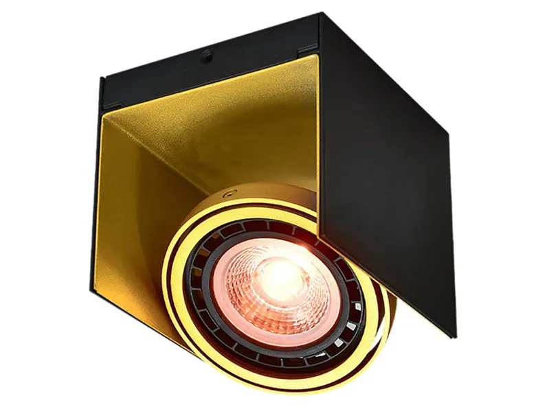 BRW Потолочный светильник Verso из черно-золотого металла 079912 фото №1