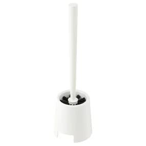 IKEA BOLMEN БОЛЬМЕН, щітка для унітаза / тримач, білий 201.595.22 фото