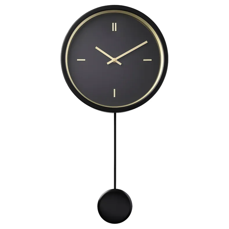 IKEA STURSK СТУРСК, настенные часы, низкое напряжение / черный, 26 см 005.408.62 фото №1