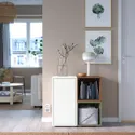 IKEA EKET ЭКЕТ, комбинация шкафов с ножками, белый / ореховый серо-зеленый, 70x35x72 см 695.217.43 фото thumb №2