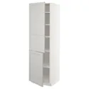 IKEA METOD МЕТОД, висока шафа із полицями / 2 дверцят, білий / світло-сірий Lerhyttan, 60x60x200 см 494.602.79 фото thumb №1