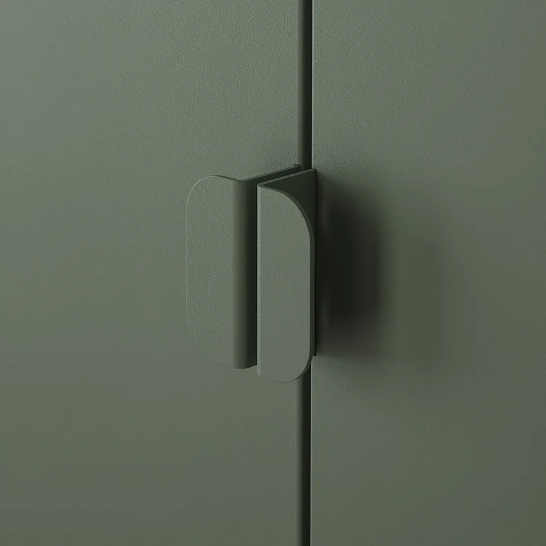 IKEA BROR БРОР, шафа з 2 дверцятами, сіро-зелений, 76x40x66 см 505.473.90 фото №2