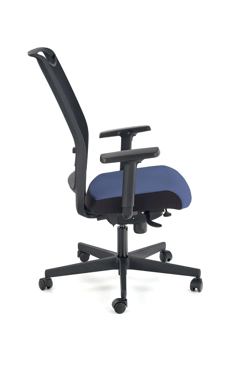Крісло комп'ютерне офісне обертове HALMAR GULIETTA, спинка - сітка, сидіння - чорний / синій - ERF6026 фото №5