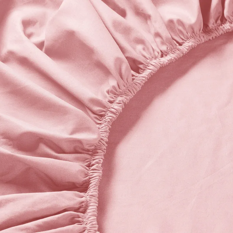 IKEA ULLVIDE УЛЛЬВІДЕ, простирадло на резин д / тонк матраца, блідо-рожевий, 160x200 см 705.653.16 фото №5