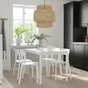 IKEA VANGSTA ВАНГСТА / JANINGE ЯНІНГЕ, стіл+4 стільці, білий / білий, 120 / 180 см 194.830.41 фото thumb №2