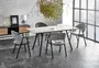 Розкладний стіл кухонний HALMAR BALROG 2 140-180x80 см, стільниця - світло-сіра, ніжки - чорні фото