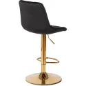 Барный стул бархатный MEBEL ELITE ARCOS Velvet, черный/золотой фото thumb №9