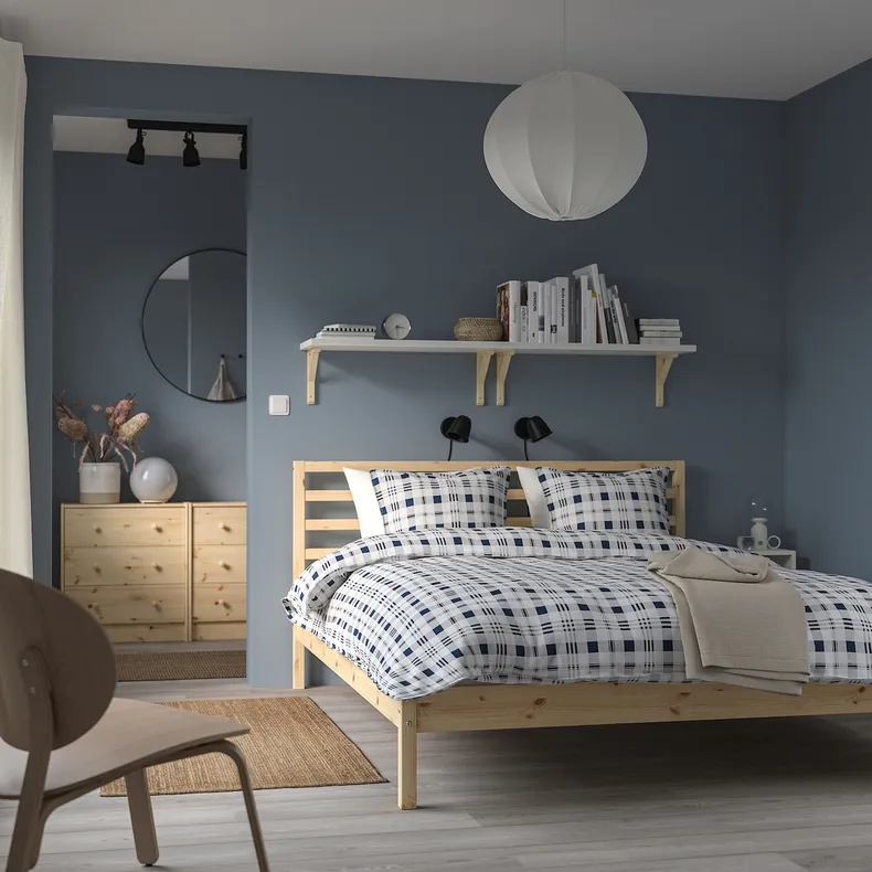 IKEA TARVA ТАРВА, каркас ліжка, сосна / ЛУРОЙ, 140x200 см 890.024.25 фото №2