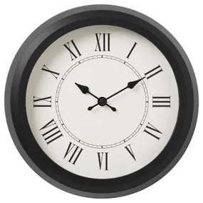 IKEA NUFFRA НУФРА, настенные часы, низкое напряжение / черный, 25 см 405.408.36 фото