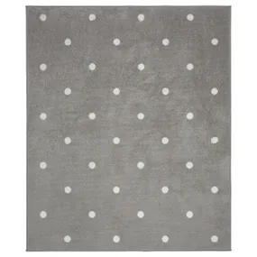 IKEA LEN ЛЕН, килим, в цятку / сірий, 133x160 см 904.539.21 фото