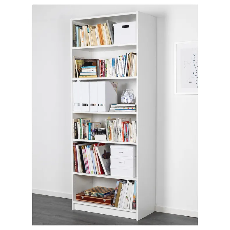 IKEA BILLY БІЛЛІ, книжкова шафа, білий, 80x40x202 см 904.019.32 фото №2