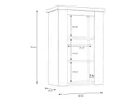 BRW Монреаль 50 см настенный шкаф для ванной комнаты с дверью белая сосна, Белая сосна/Тачвуд SOBI фото thumb №8