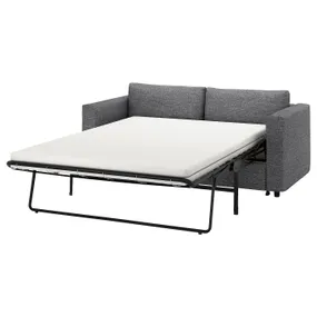 IKEA VIMLE ВИМЛЕ, 2-местный диван-кровать, Lejde серо-черный 395.372.84 фото