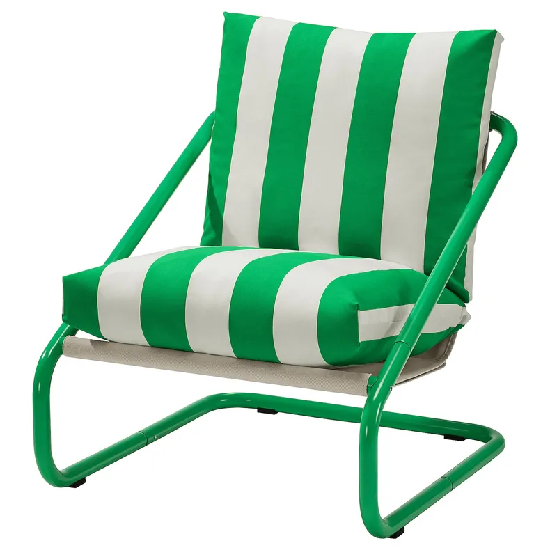 IKEA ÖNNESTAD ЕННЕСТАД, крісло, Радбин білий / зелений 095.544.68 фото №1