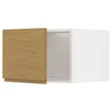 IKEA METOD МЕТОД, верхня шафа для холодильн / мороз кам, білий / Voxtorp імітація. дуб, 60x40 см 395.386.98 фото thumb №1