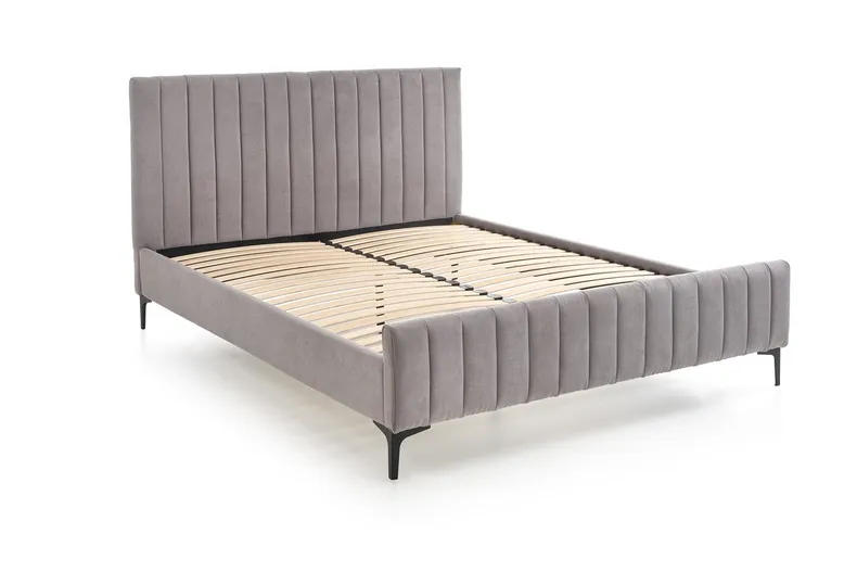 Кровать двуспальная HALMAR FRANCESCA 160x200 см светло-серый фото №9