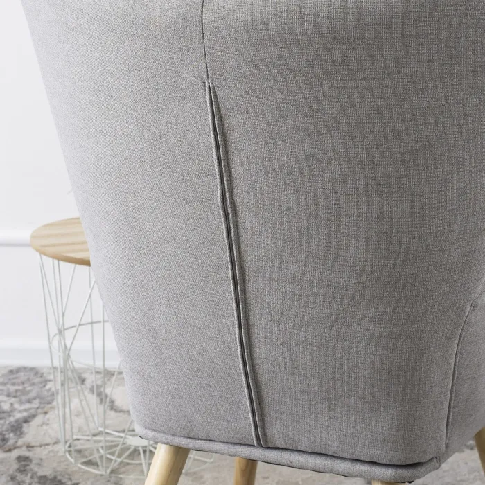 Крісло м'яке з підставкою для ніг MEBEL ELITE LOZANO 2 Velvet, тканина: сірий фото №6