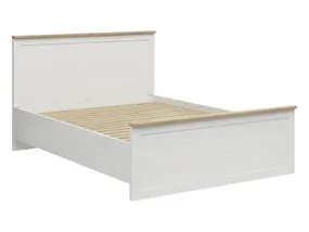 BRW Ліжко двоспальне BRW LOKSA A 160x200 см, андерсен сосна біла/дуб грендсон LOZ/160/A-APW фото