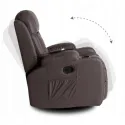Массажное кресло MEBEL ELITE BOX, экокожа: темно-коричневый фото thumb №11
