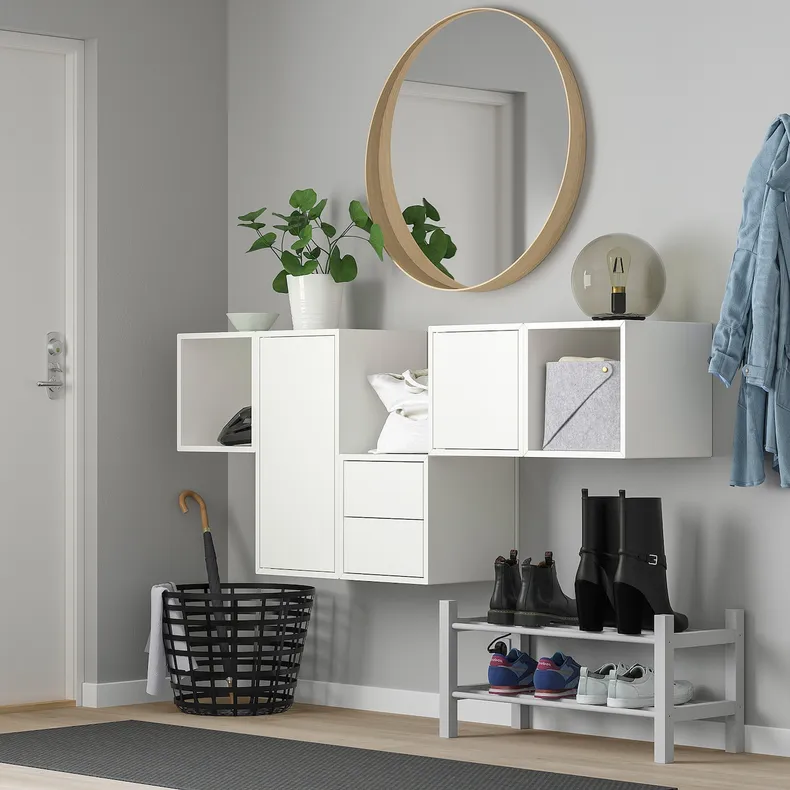 IKEA EKET ЭКЕТ, комбинация настенных шкафов, белый, 175x35x70 см 593.293.97 фото №2