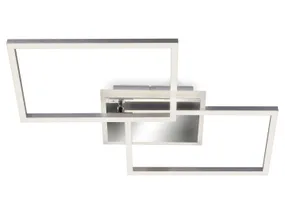 BRW Каркасний світлодіодний стельовий світильник на 2 точки з таймером сріблястий 085519 фото