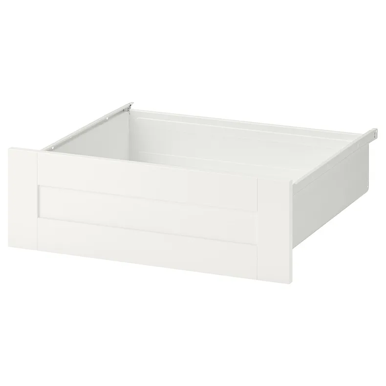IKEA SANNIDAL САННІДАЛЬ, шухляда, білий/білий, 60x57x20 см 394.378.35 фото №1