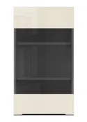BRW Верхний кухонный шкаф Sole L6 40 см с витриной слева магнолия жемчуг, альпийский белый/жемчуг магнолии FM_G_40/72_LV-BAL/MAPE фото thumb №1