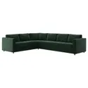 IKEA VIMLE ВІМЛЕ, чохол для кутового дивана, 5-місний, Джупард темно-зелений 695.013.25 фото thumb №2