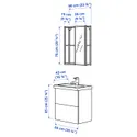 IKEA ENHET ЕНХЕТ, ванна, білий / імітація. дуб, 64x43x65 см 595.473.81 фото thumb №3
