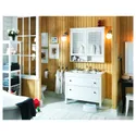 IKEA HEMNES ХЕМНЕС, шафа дзеркальна із 2 дверцятами, білий, 103x16x98 см 802.176.75 фото thumb №3