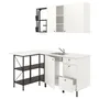IKEA ENHET ЭНХЕТ, угловая кухня, антрацит / белый 493.382.17 фото