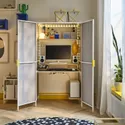 IKEA BRÄNNBOLL БРЕННБОЛЛ, ігрова станція, світло-сірий/білий, 100x72x180 см 405.864.62 фото thumb №4