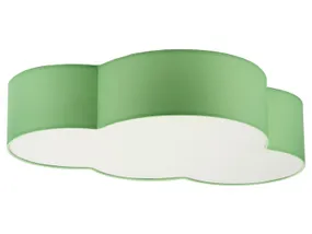 BRW Плафон Cloud 4-х точечный из ткани зеленого цвета 078009 фото