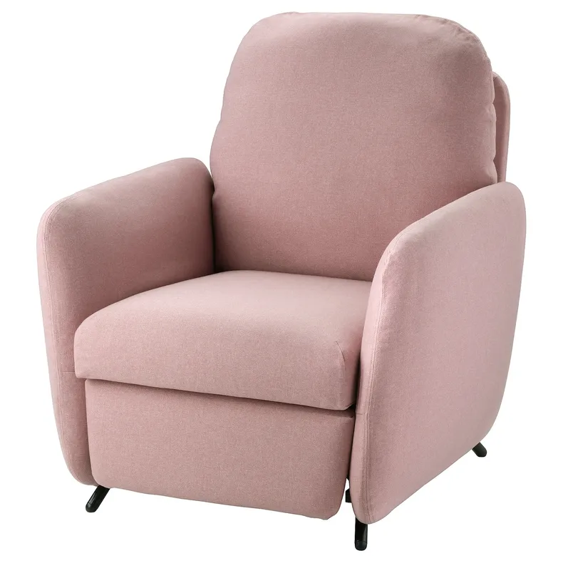 IKEA EKOLSUND ЕКОЛЬСУНД, крісло розкладне, Гарматний світло-рожевий 592.971.84 фото №1