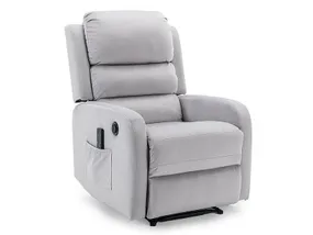 Крісло-реклайнер з електроприводом та фукцією масажу оксамитове  SIGNAL PEGASUS M Velvet, Bluvel 03 - світло-сірий фото