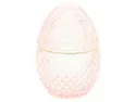 BRW Декоративна скляна ємність у формі Яйця, скло / рожевий 092549 фото thumb №1
