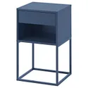 IKEA VIKHAMMER ВІКХАММЕР, приліжковий столик, синій, 40x39 см 705.838.29 фото thumb №1