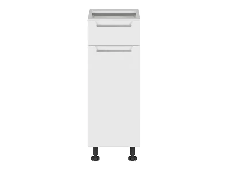 BRW Кухонный базовый шкаф Ирис 30 см левый с ящиком белый суперматовый, альпийский белый/ белый суперматовый FB_D1S_30/82_L/SMB-BAL/BISM фото №1