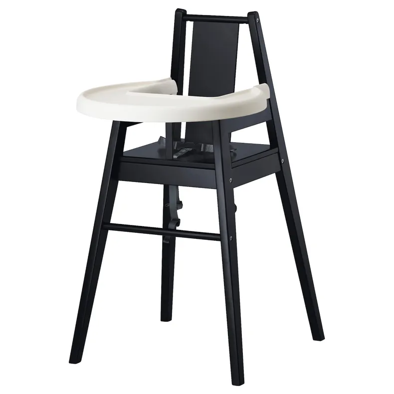 IKEA BLÅMES БЛОМЕС, высокий стульчик со столешн, черный 501.650.79 фото №1
