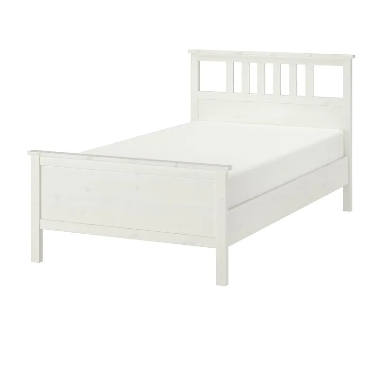 IKEA HEMNES ХЕМНЭС, каркас кровати, белая морилка / Лонсет, 120x200 см 290.195.65 фото №1
